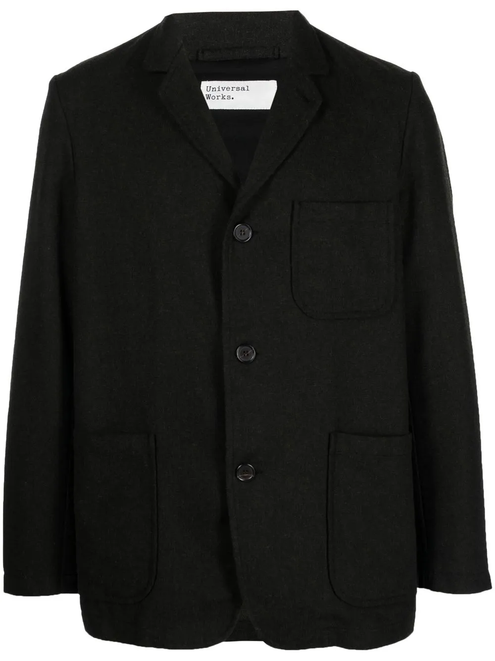 

Universal Works felted single-breasted blazer - Green