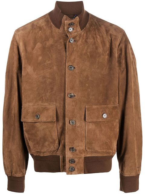 Ralph Lauren Purple Label Hayworth Bomberjacke aus Nubukleder