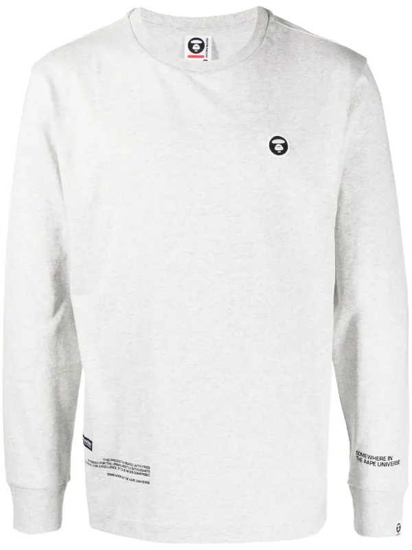 AAPE BY *A BATHING APE® logo-print long-sleeve Shirt - Farfetch