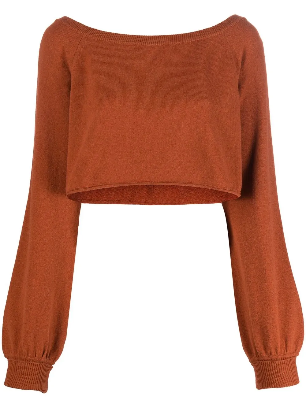 

Semicouture Sarah fine-knit cropped jumper - Orange