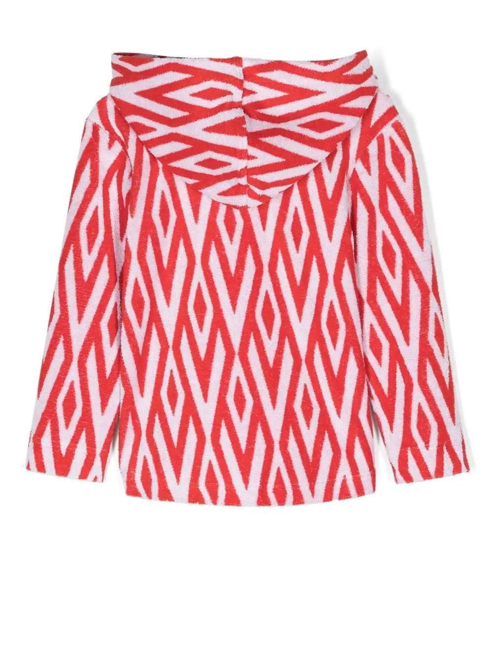 Orlebar Brown Kids Hoodie met geometrische print - Rood