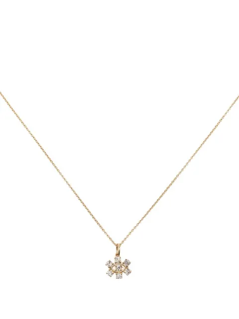 Sydney Evan 14kt yellow gold diamond eye necklace