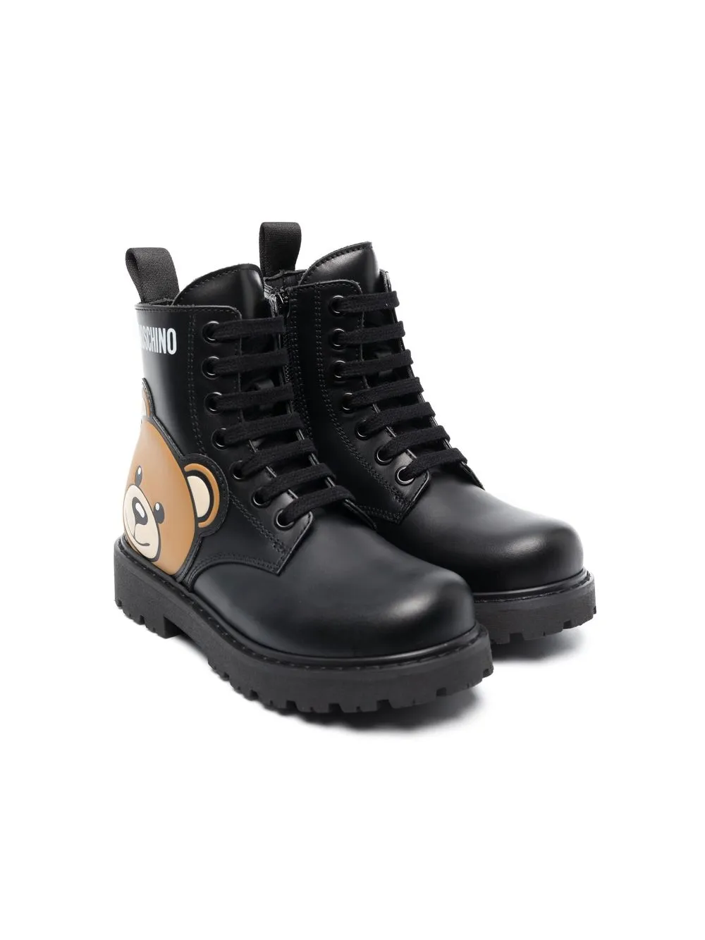 

Moschino Kids botines con motivo Teddy Bear - Negro