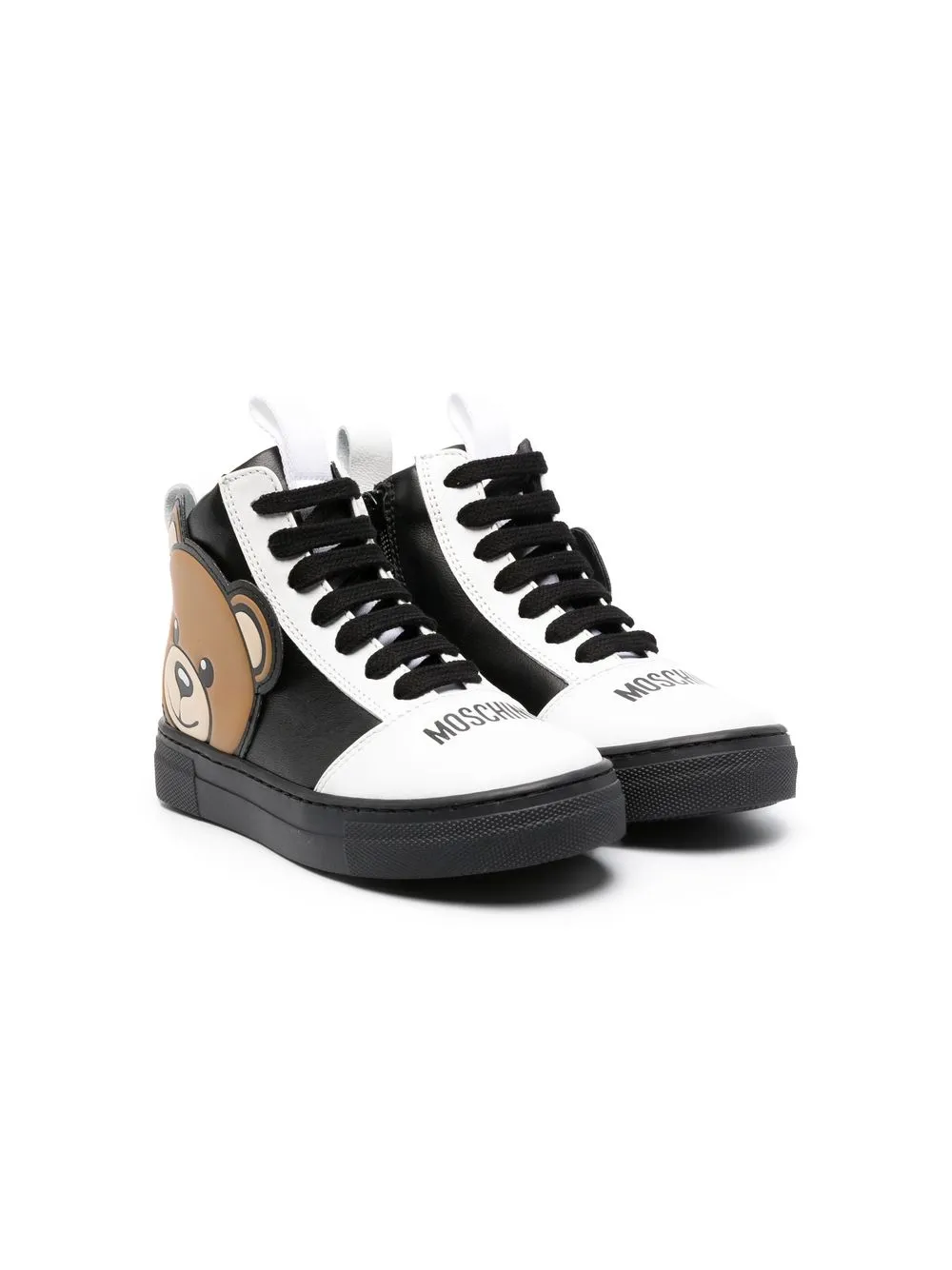 

Moschino Kids Bear high-top sneakers - Black