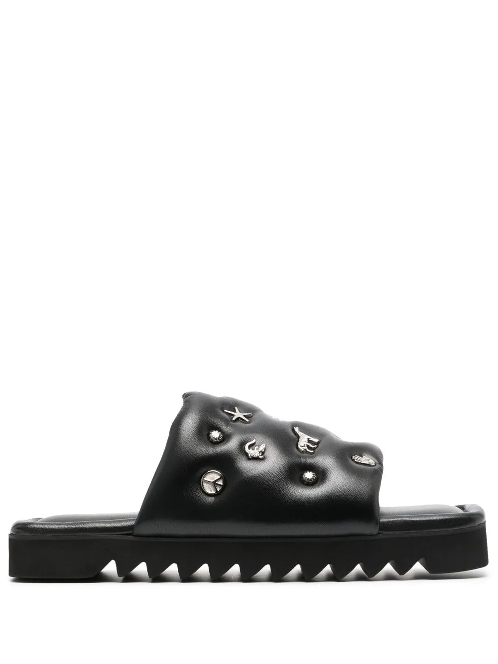 

Toga Virilis studded leather sandals - Black