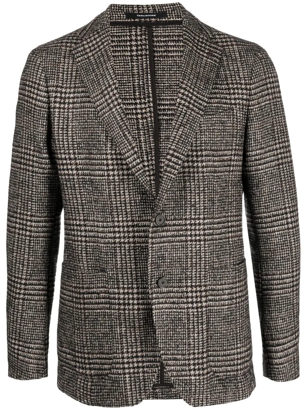 

Tagliatore blazer con botones y cuadros estampados - Marrón