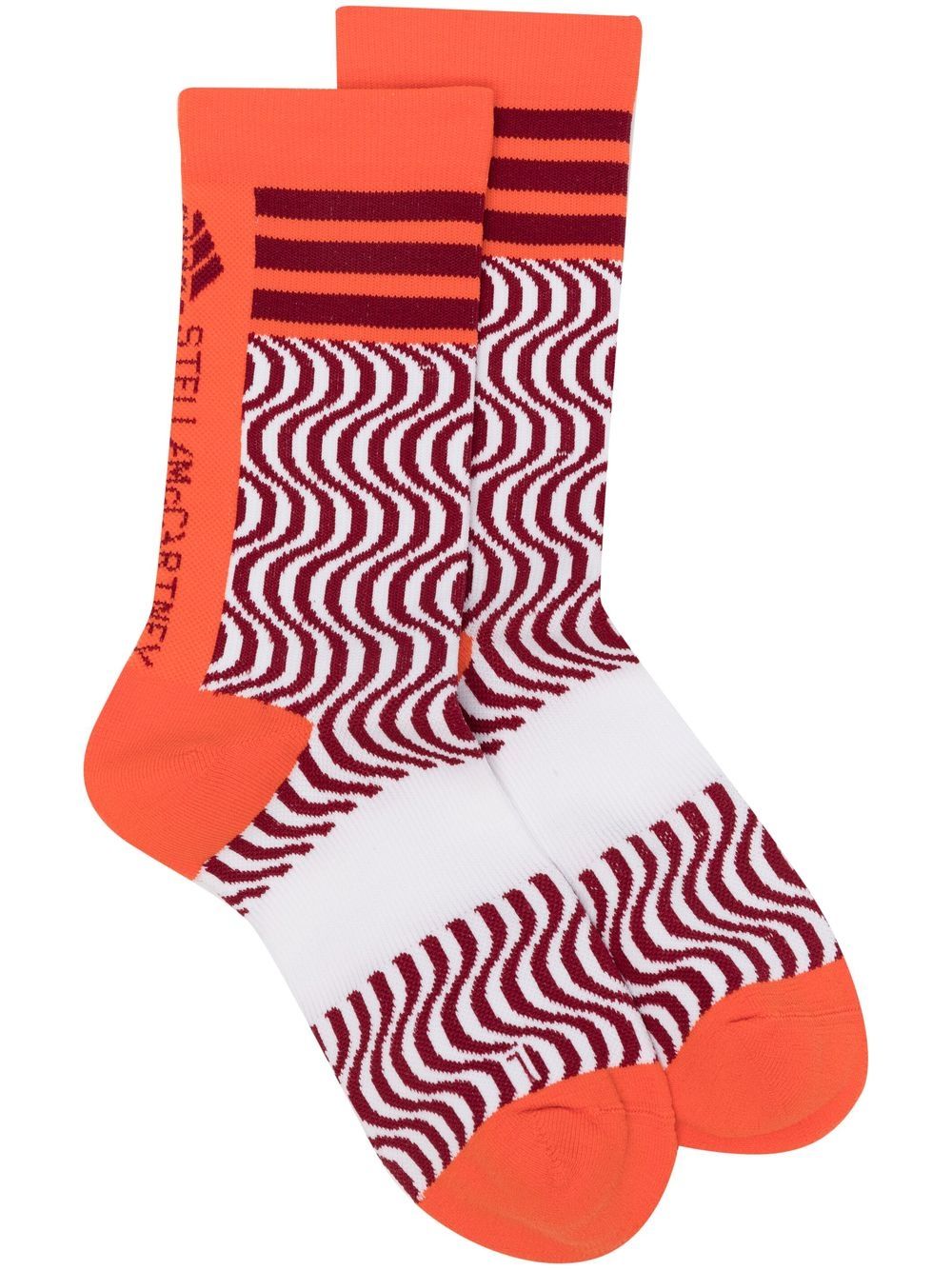 

adidas by Stella McCartney calcetines con logo en intarsia - Rojo