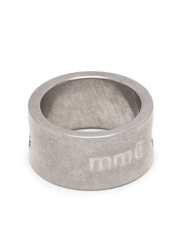 MM6 Maison Margiela Engraved Band Ring - Farfetch