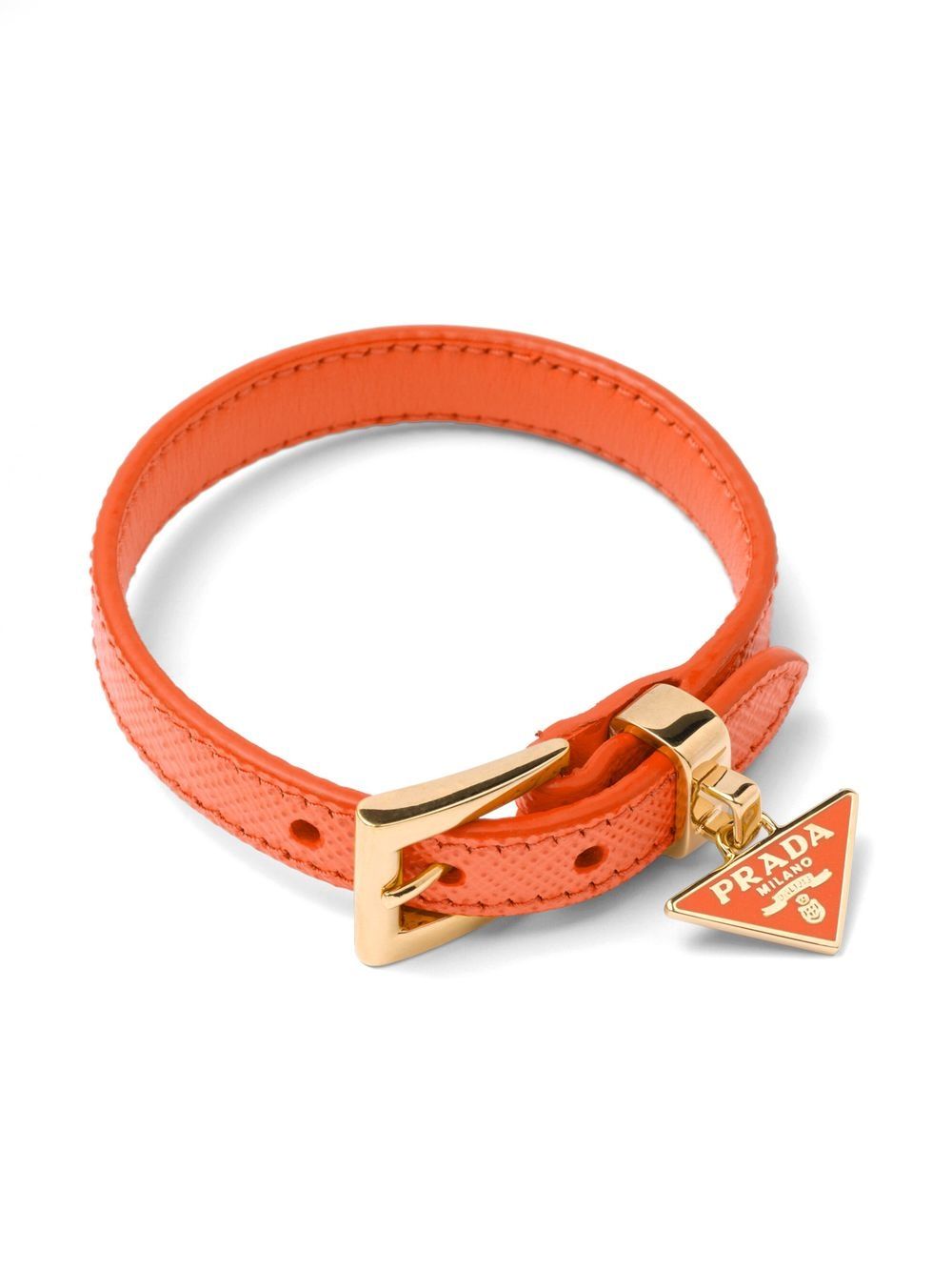 prada bracelet en cuir saffiano - orange
