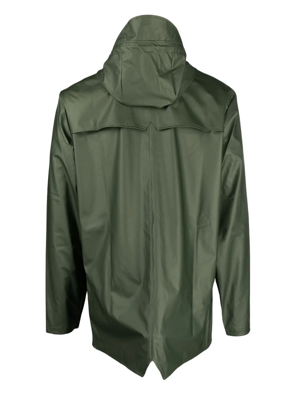 Rains Hooded Pressstud Rain Jacket In Military ModeSens
