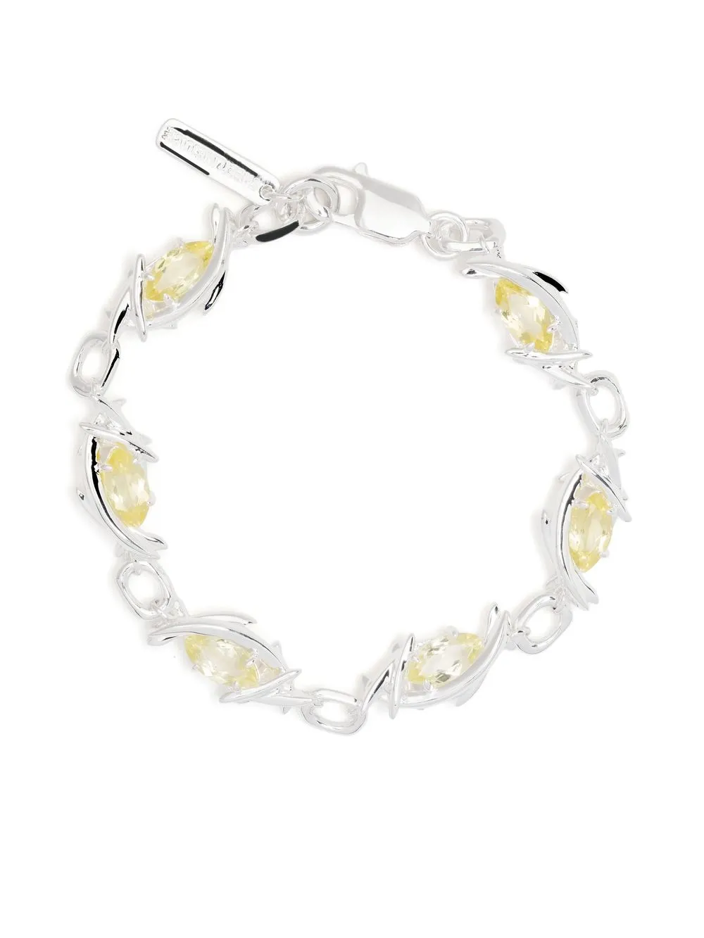 Sweetlimejuice Eryn Crystal-embellished Bracelet In Silber