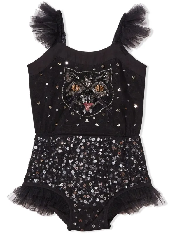Tutu Du Monde Bébé Bad Luck Kitty Onesie Black FARFETCH PH
