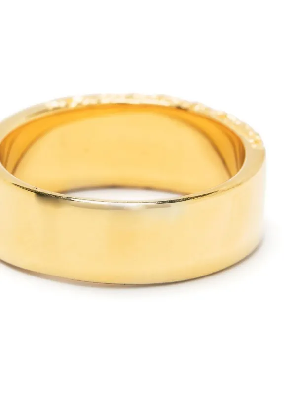 Maria Black Bridge Engraved Ring | Gold | FARFETCH ID