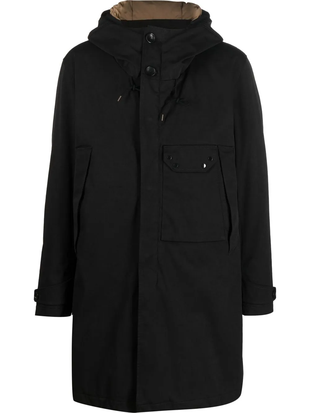 

Ten C parka capitonada con capucha - Negro