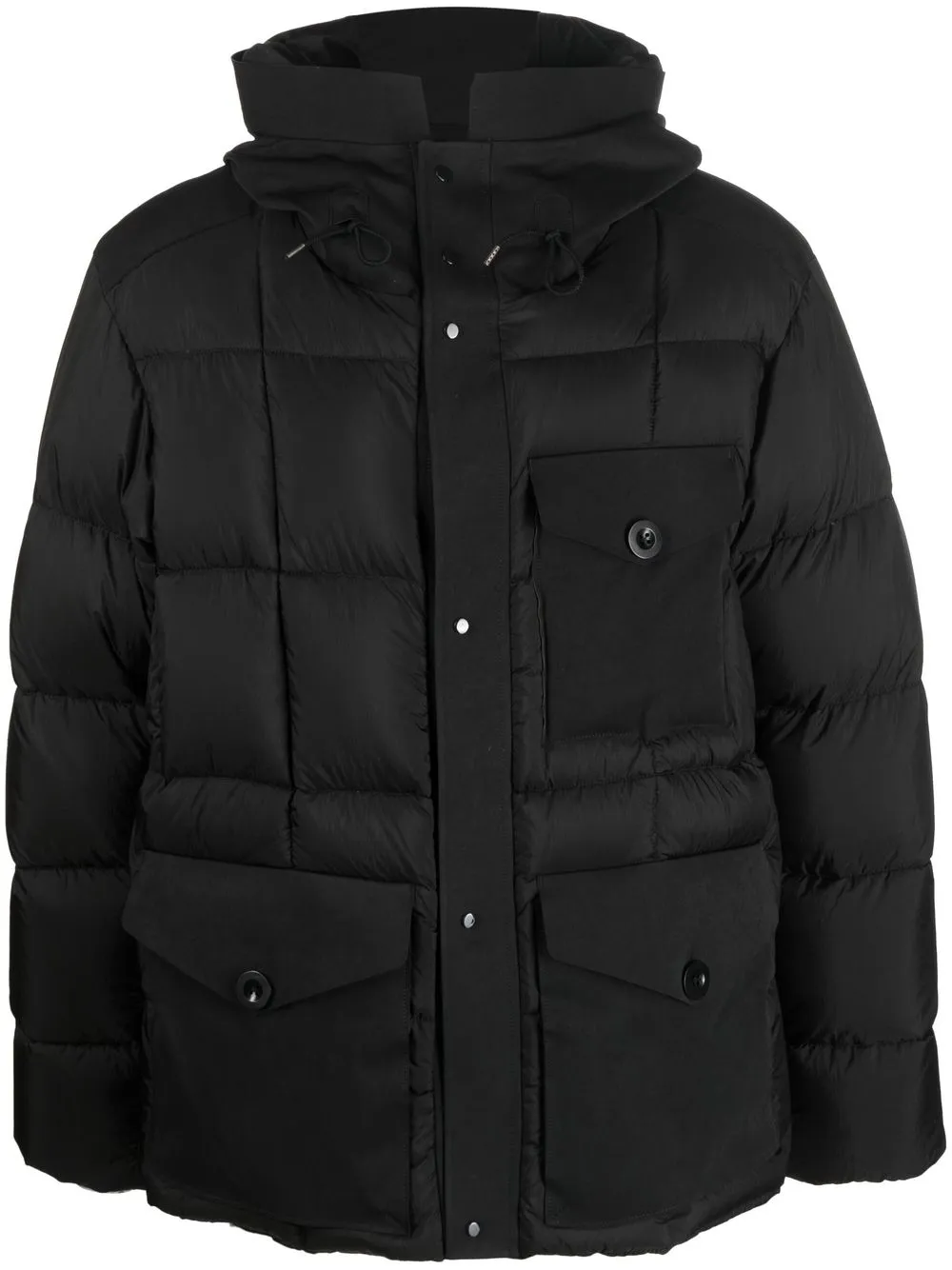 

Ten C down-feather hooded parka - Black