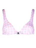 EPHEMERA gingham check-pattern bikini top - White