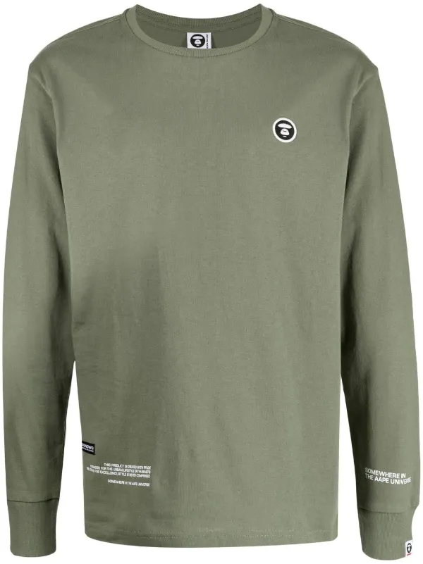 AAPE BY *A BATHING APE® logo-print long-sleeve Shirt - Farfetch