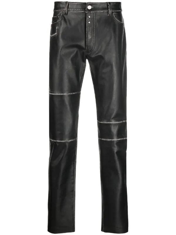 Maison Margiela Faux Patent Leather Pants in Black for Men