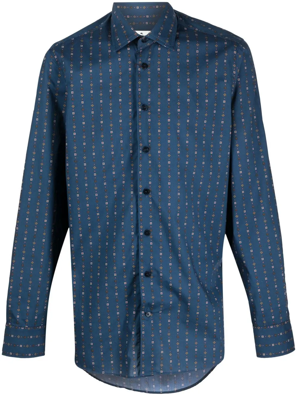 

ETRO camisa con motivo de rayas geométrica - Azul