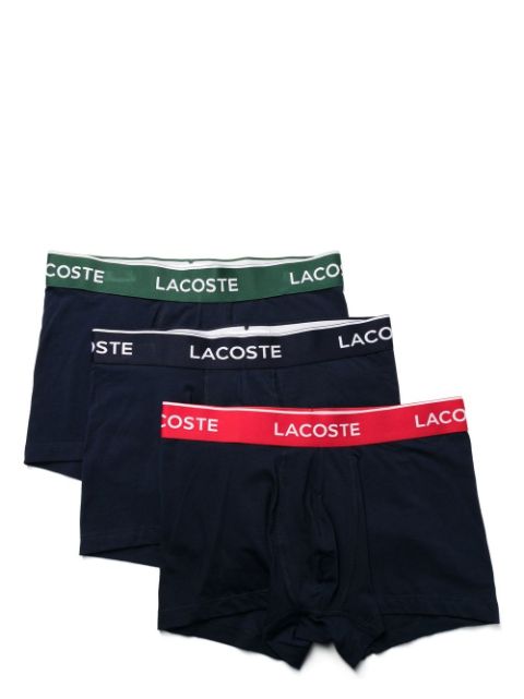 Lacoste pack de tres bóxeres con logo en la pretina