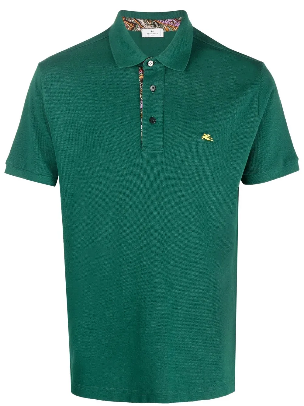 

ETRO playera tipo polo con logo bordado - Verde