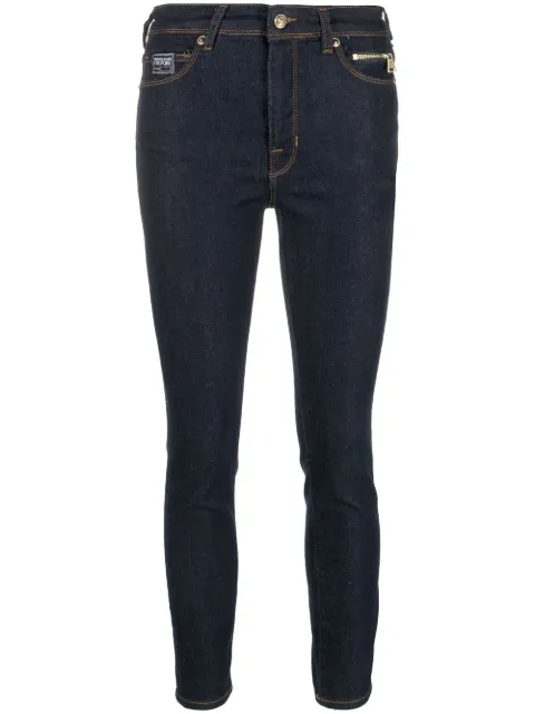 Versace Jeans Couture logo-patch skinny-cut jeans