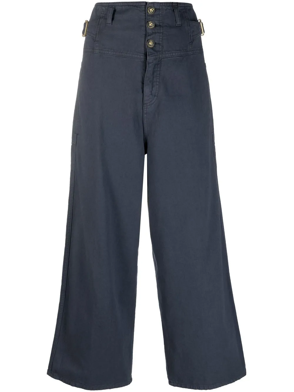 ETRO Pegaso-button wide-leg Jeans - Farfetch