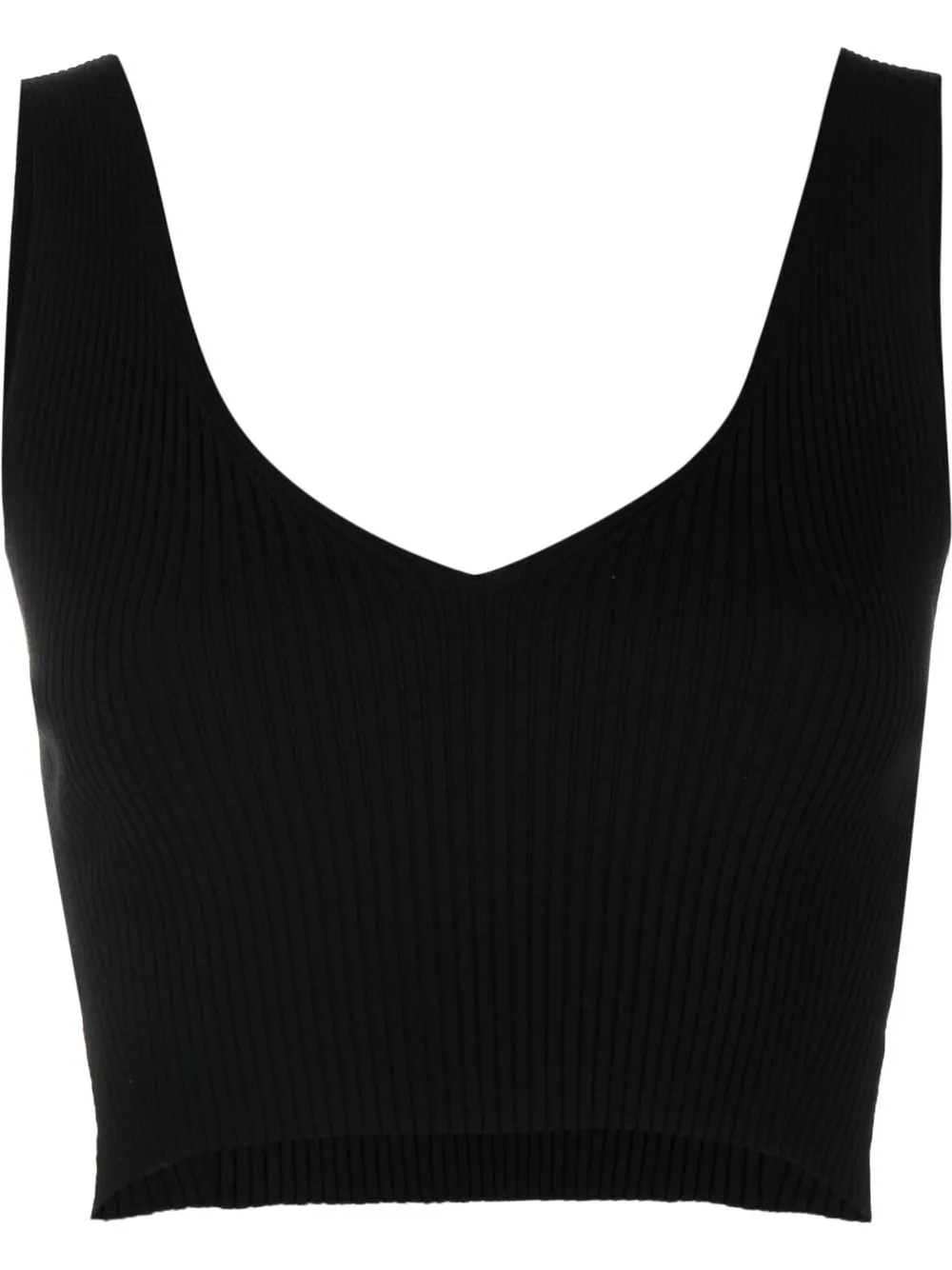 P.a.r.o.s.h Cropped Sleeveless Top In Black