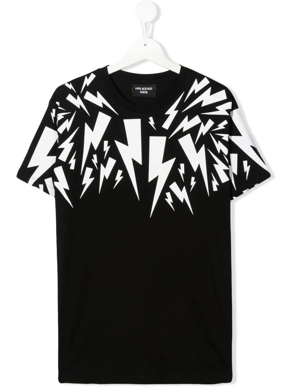 

Neil Barrett Kids playera motivo Thunderbolt - Negro