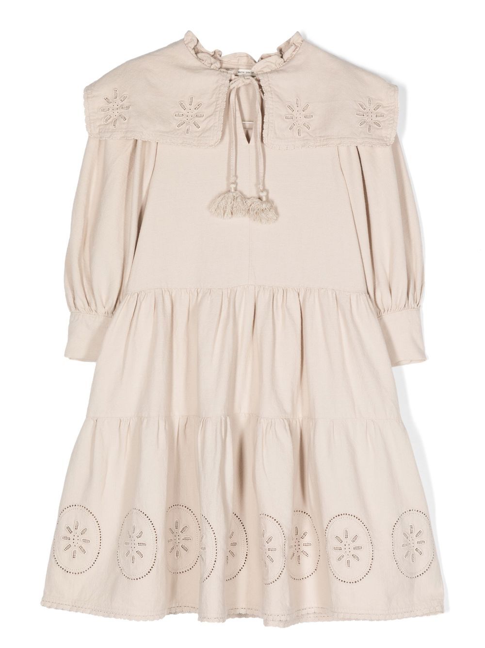 

THE NEW SOCIETY broderie anglaise detail dress - Neutrals