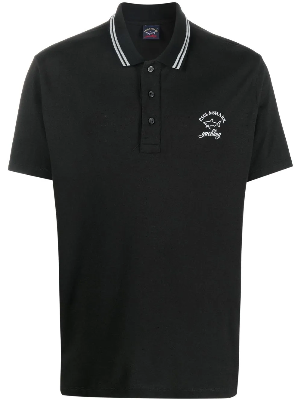 

Paul & Shark logo-print short-sleeve polo shirt - Black