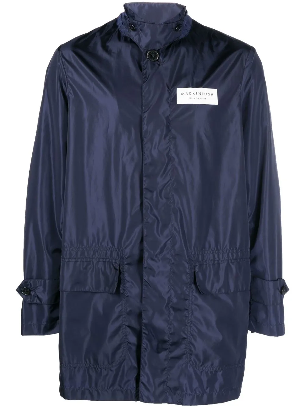 Mackintosh Packable Button-up Shirt Jacket In Blue