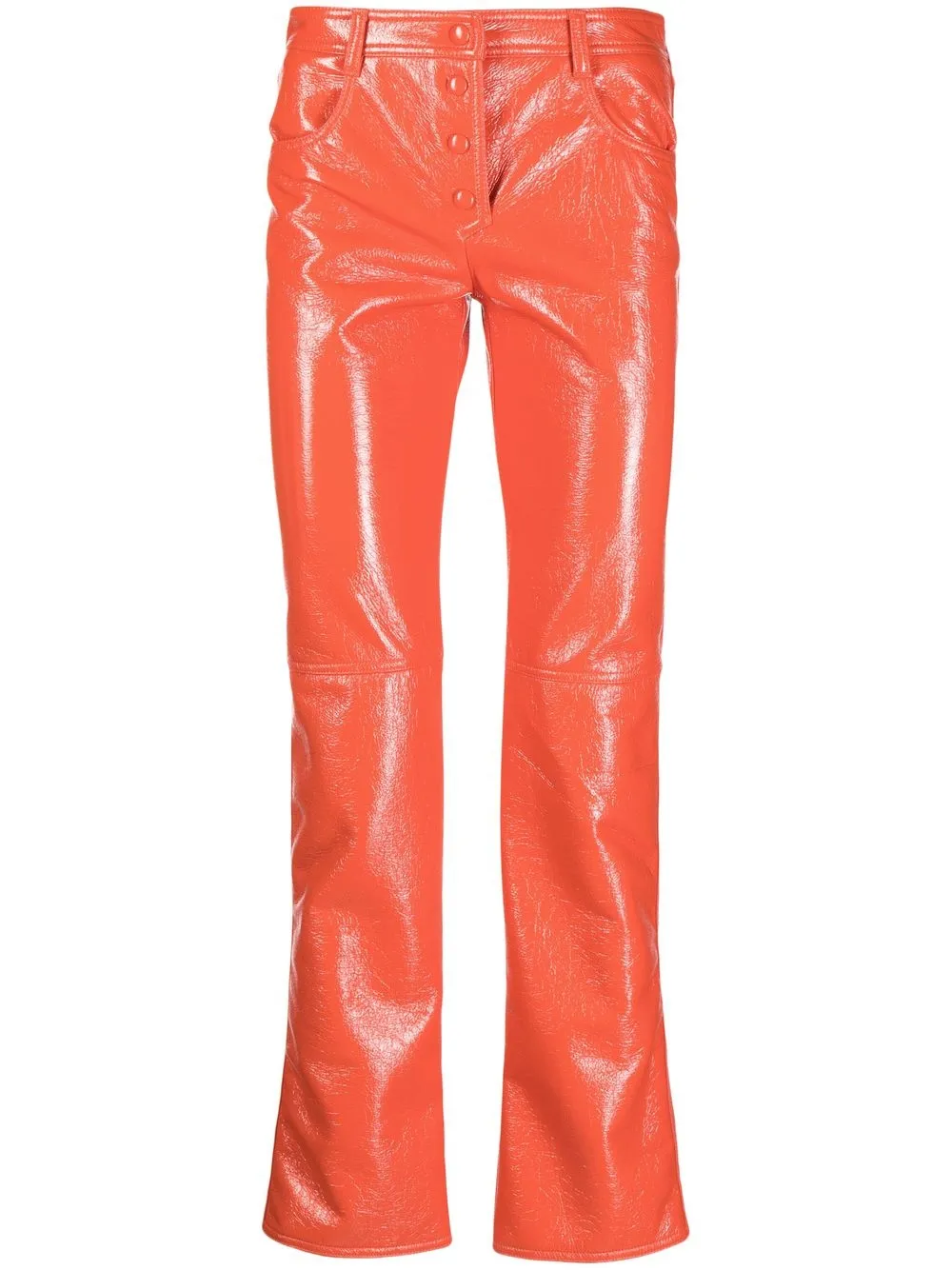 

MSGM straight-leg vinyl trousers - Orange