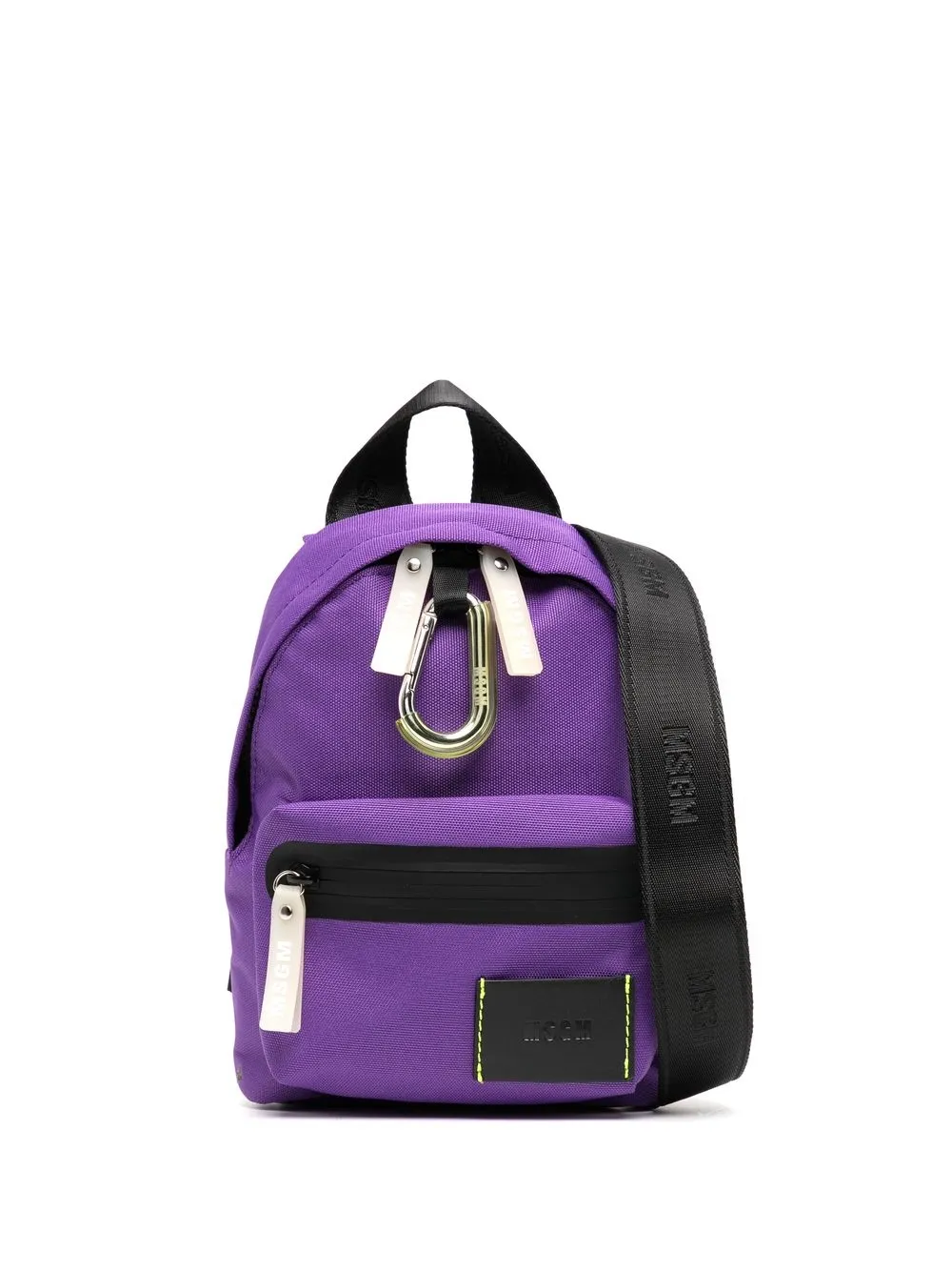 

MSGM mochila con parche del logo - Morado