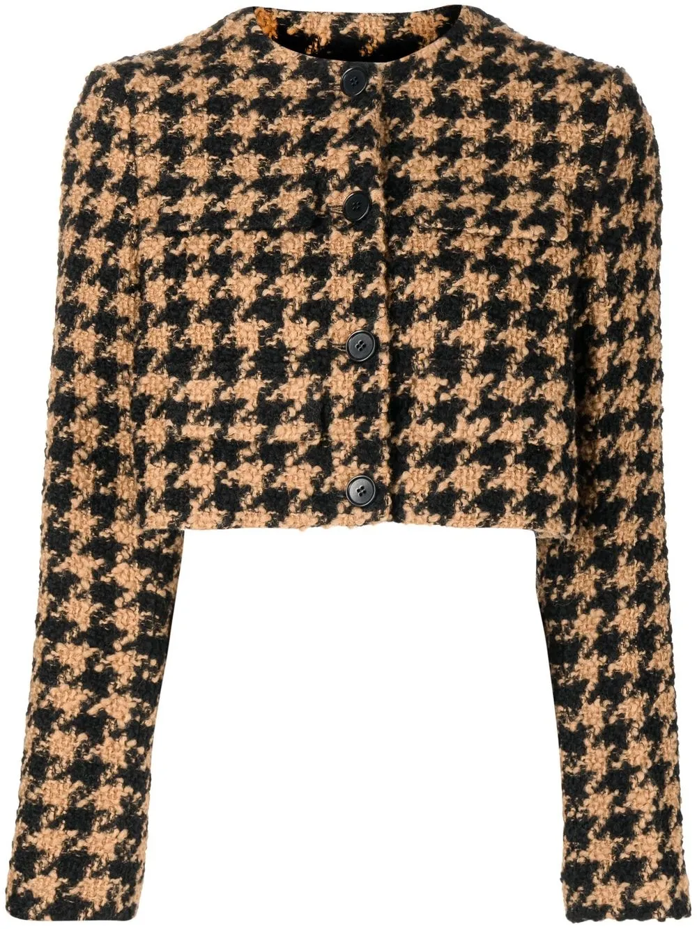 

MSGM dogtooth-print jacket - Brown