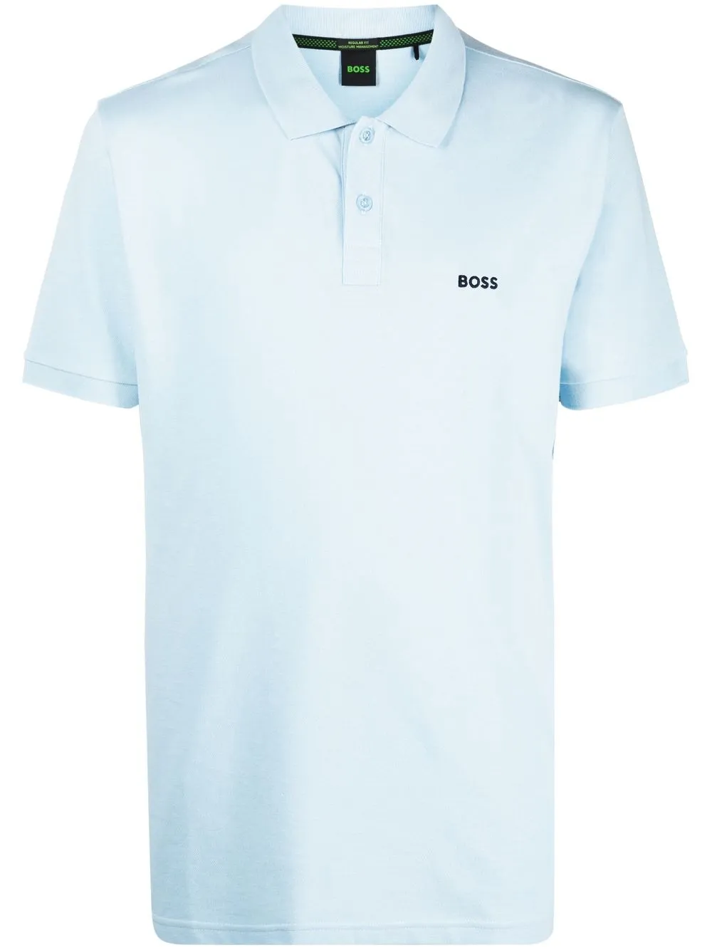 

BOSS playera tipo polo con logo bordado - Azul