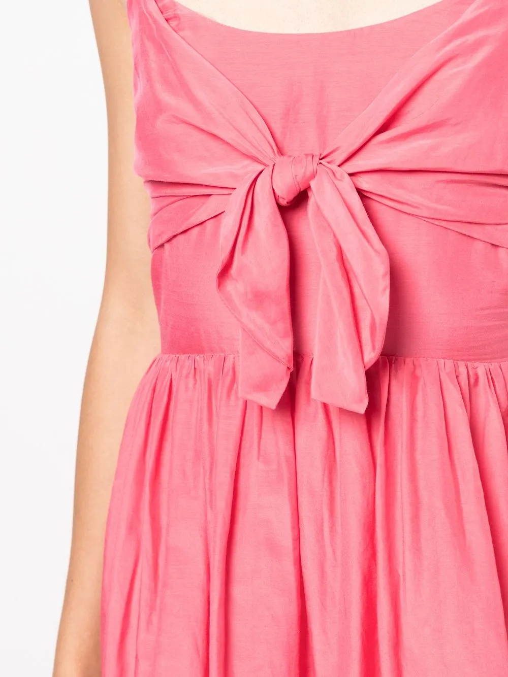 Bird & Knoll Bayou Pink Cotton-blend Midi Dress In Rosa