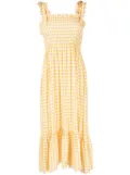 EPHEMERA bow-detail gingham dress - Yellow