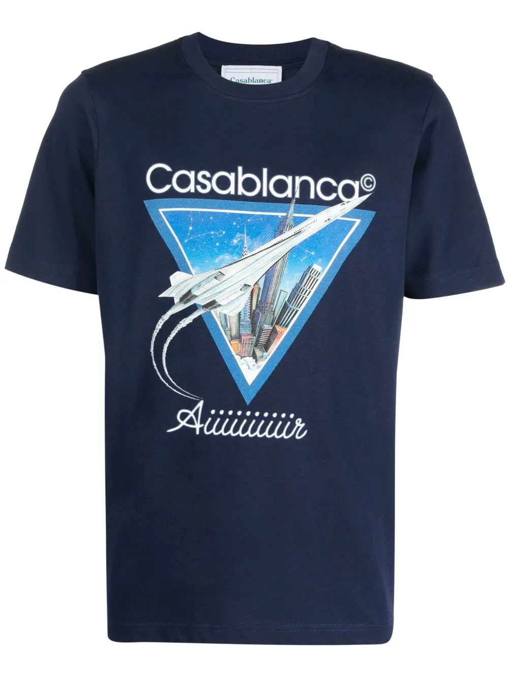CASABLANCA AIIIIIR-PRINT ORGANIC-COTTON T-SHIRT