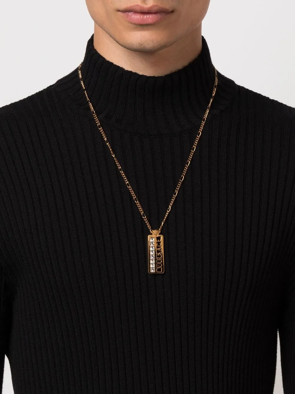 Versace Halsketting met kristallen - Goud