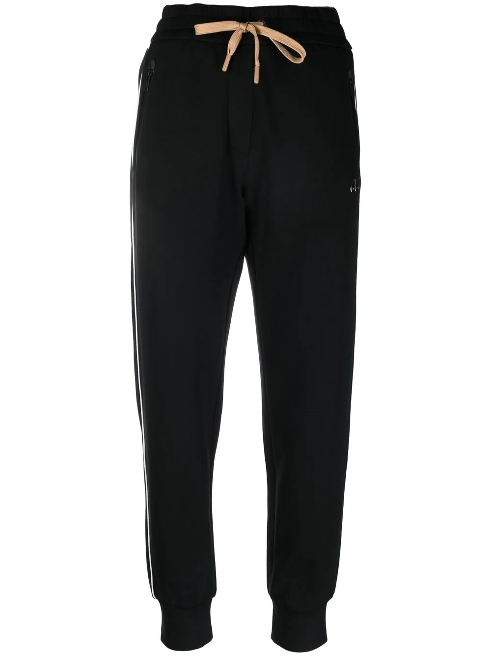 

Moose Knuckles drawstring cotton track pants - Black