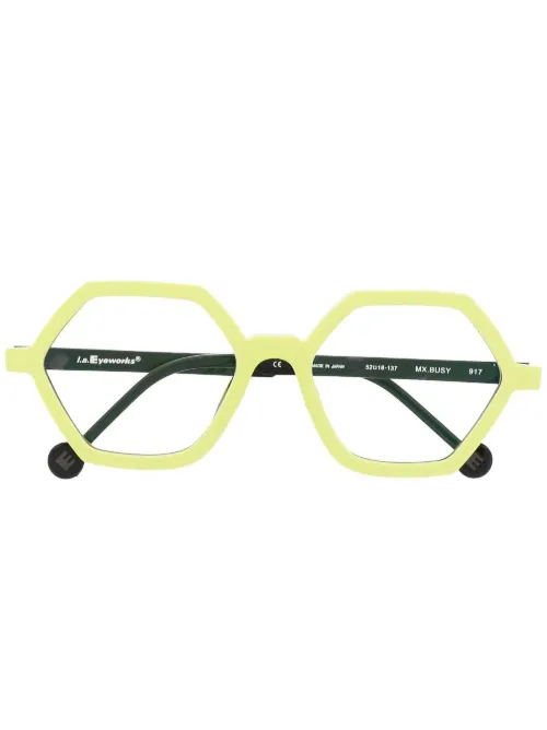 Lunettes de vue géométriques à design transparent - L.A. EYEWORKS - Modalova
