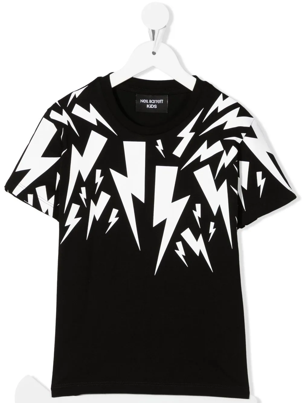 

Neil Barrett Kids playera motivo Thunderbolt - Negro