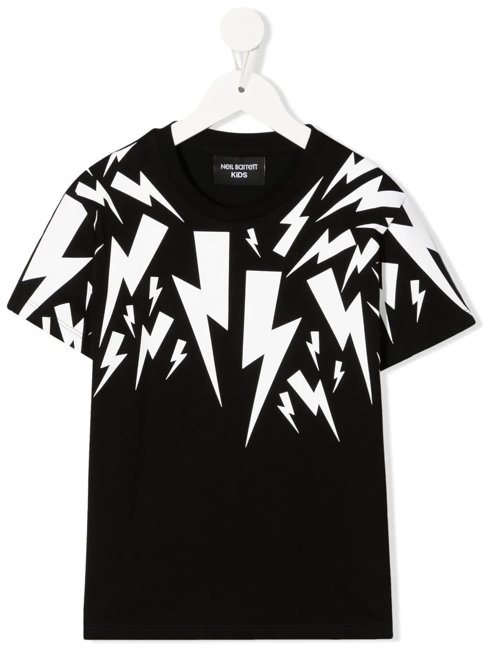 

Neil Barrett Kids playera motivo Thunderbolt - Negro