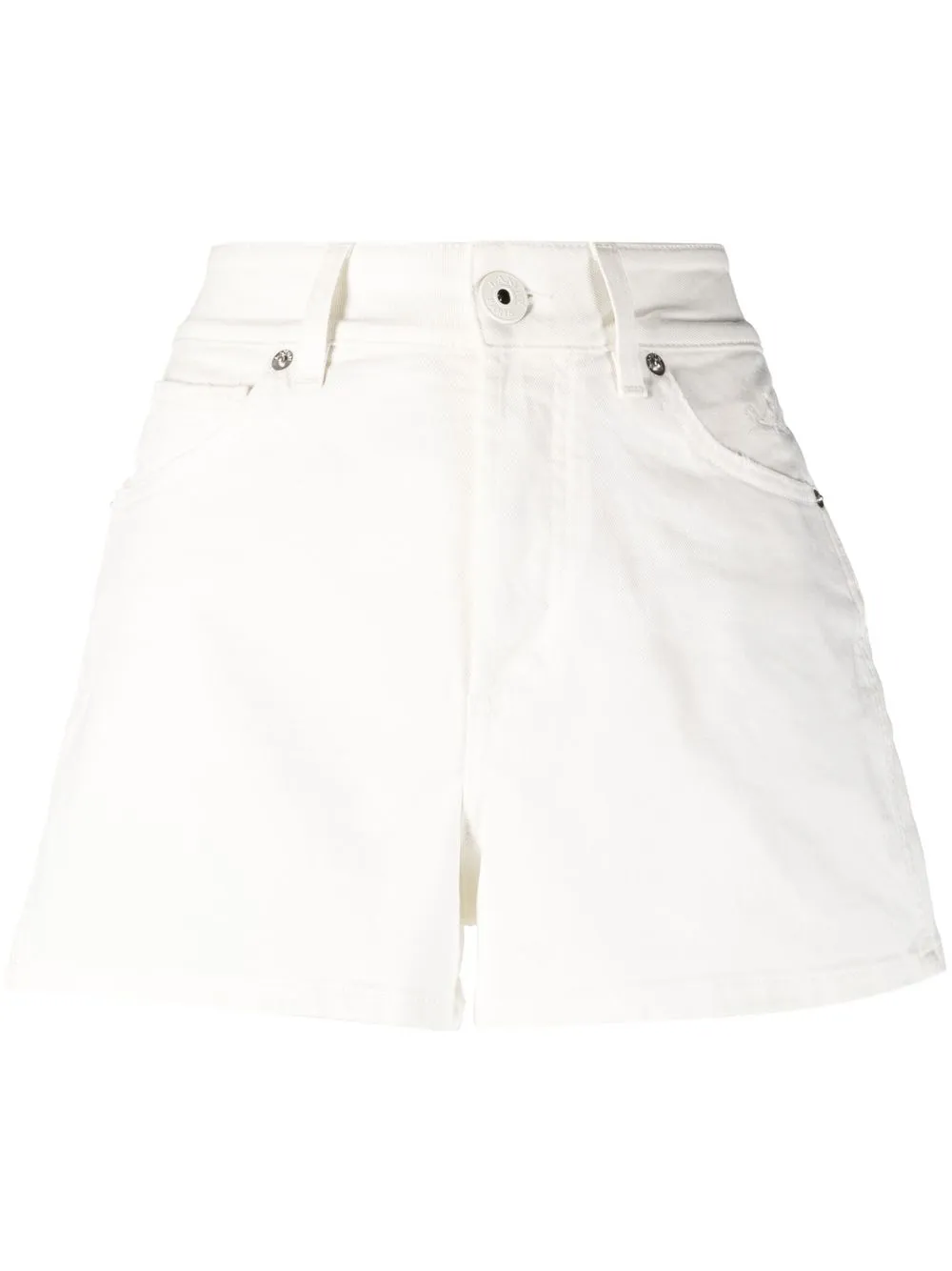 

Lanvin shorts de mezclilla con tiro alto - Blanco