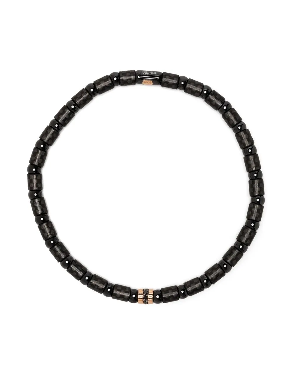 

Roberto Demeglio 18kt rose gold chain-link ceramic and diamond bracelet - Black