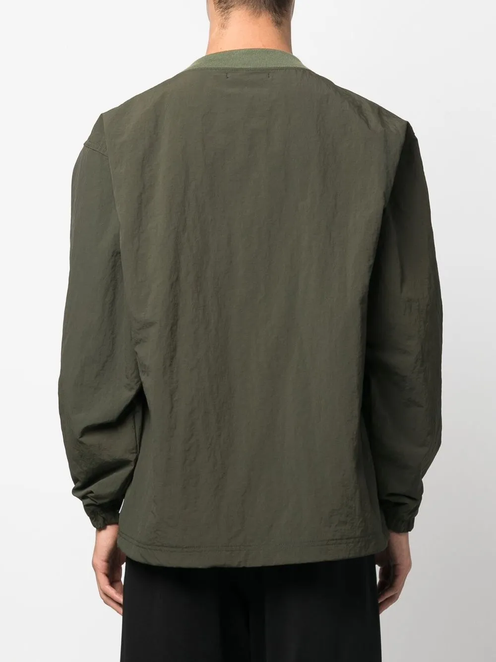 Shop Wtaps Text-print Long-sleeve Sweatshirt In Green