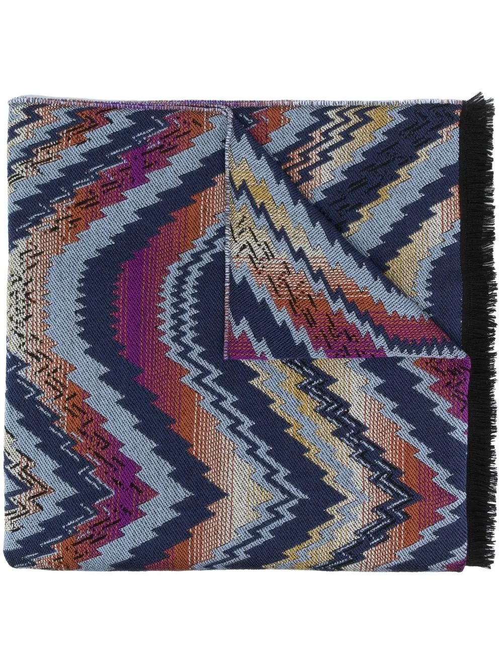 

Missoni bufanda tejida en zigzag - Azul