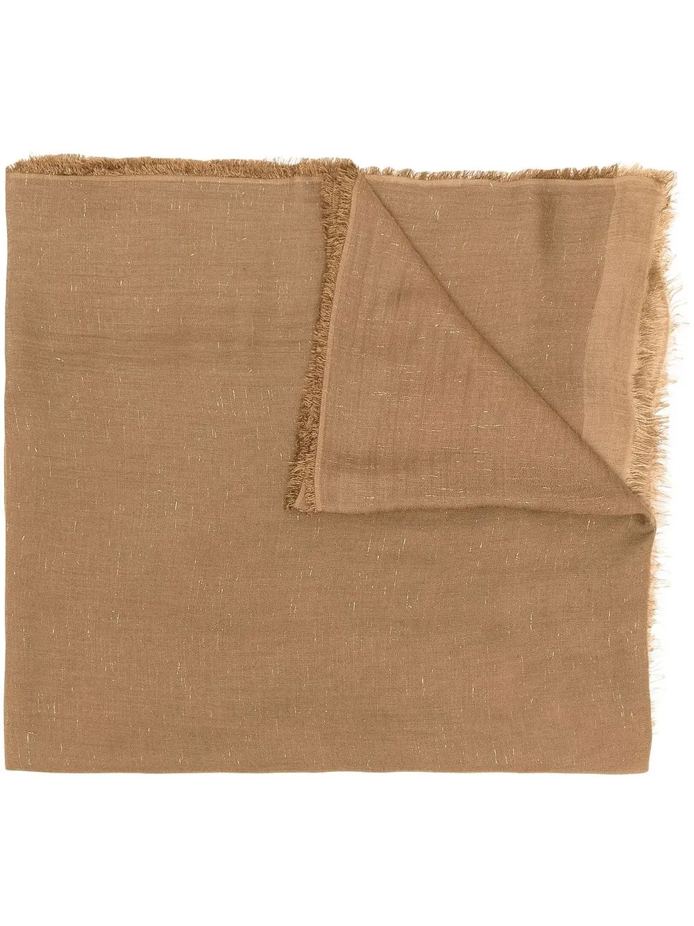 

Faliero Sarti frayed hem scarf - Brown