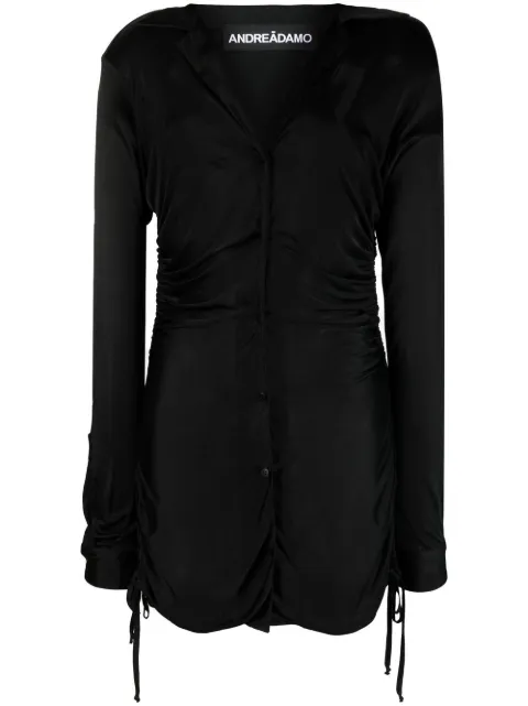 ANDREĀDAMO gather-detail shirt dress